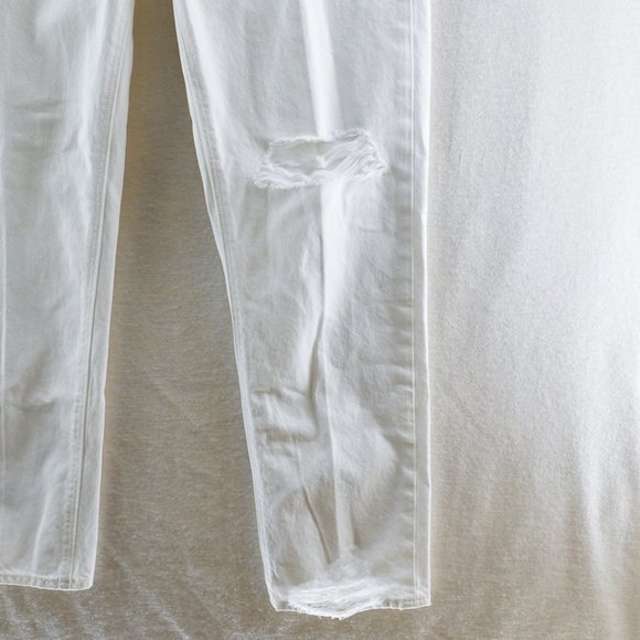 Joes Womens Scout Distressed Mid Rise Slim Boyfriend Cropped Jeans White - Picture 7 of 12